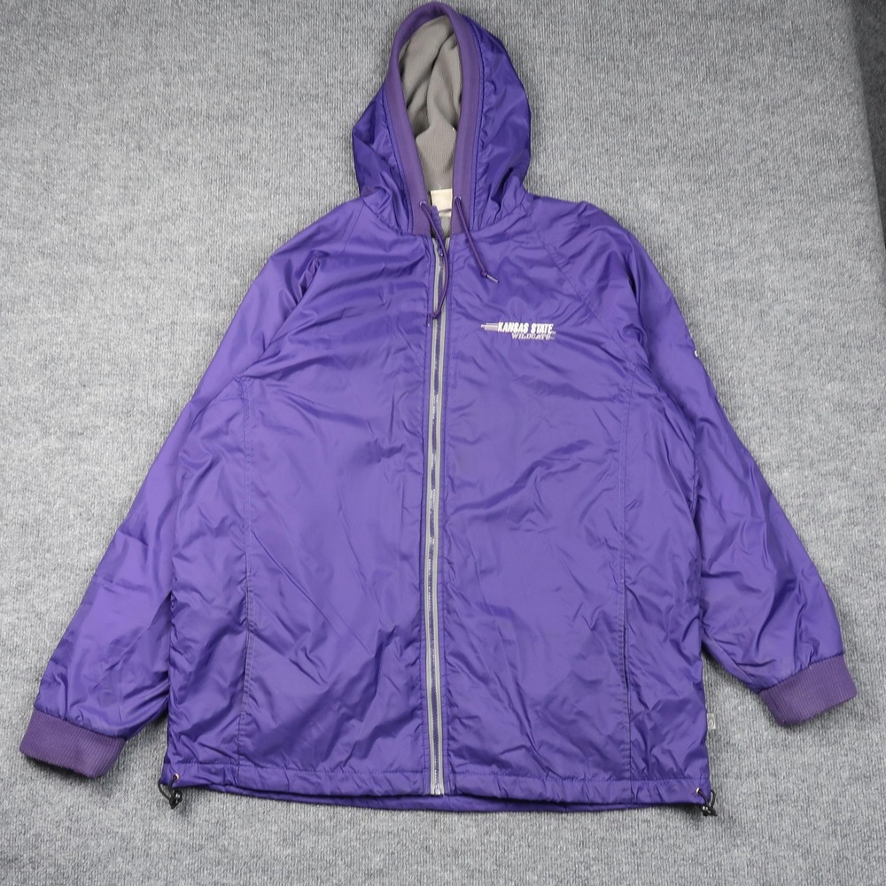 Kansas State‎ Wildcats Jacket Mens Large Hooded Full Zip Red Oak Sportswear